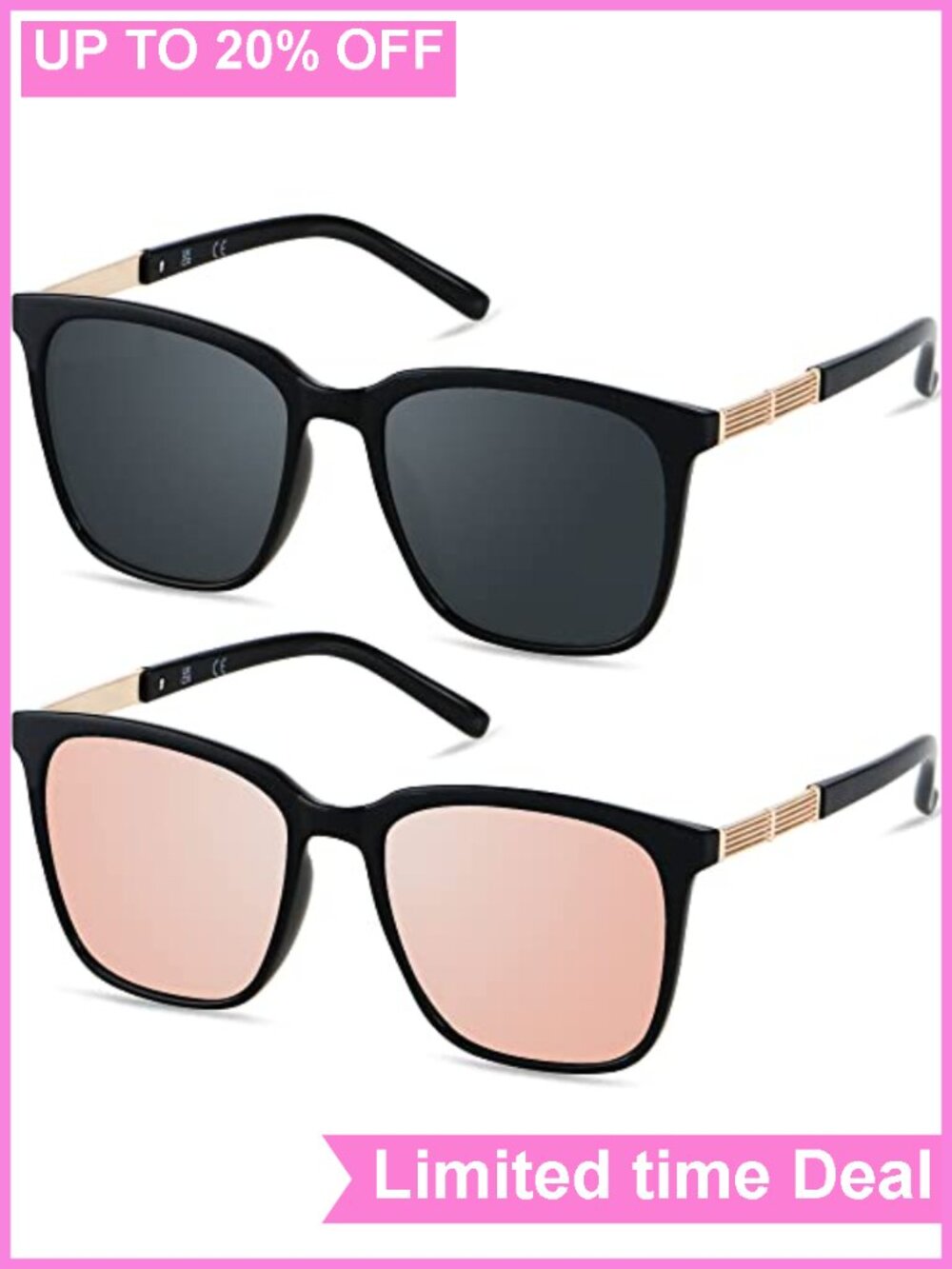 Oversized Square Sunglasses Mirrored Full Frame UV400 Large Big Shades